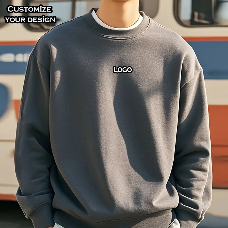 Terry Oversized Sweatshirt Pullover Long Drop Shoulder