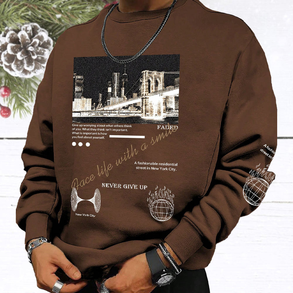 Round Neck Sweatshirt Men's