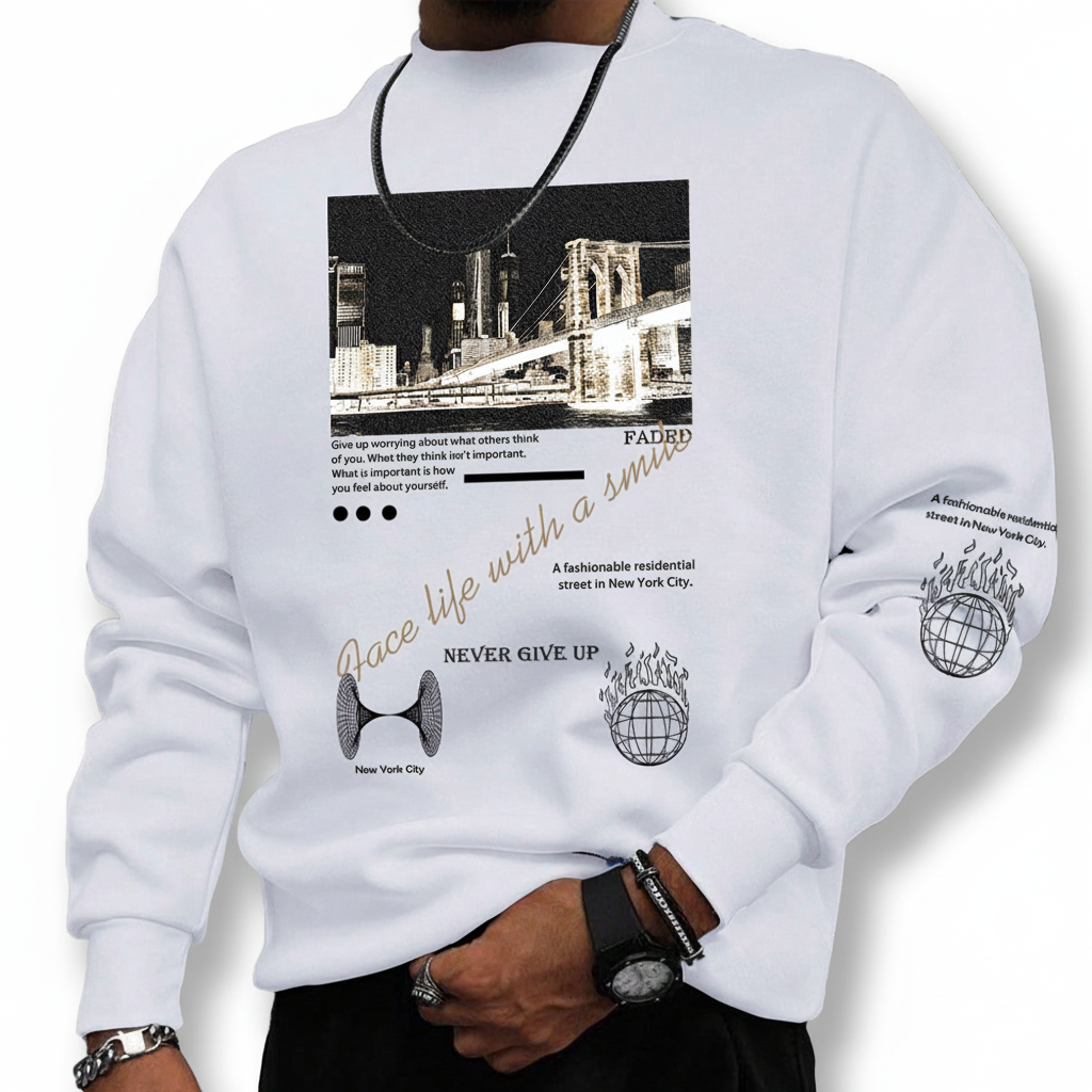 Round Neck Sweatshirt Men's