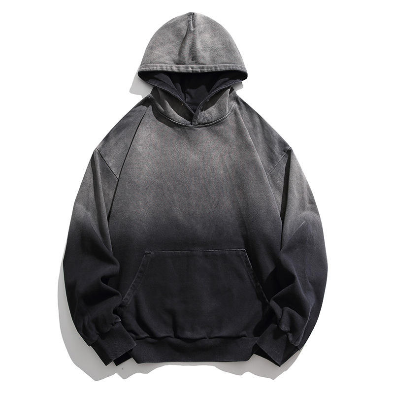 Washed Cotton Pullover Hoodie